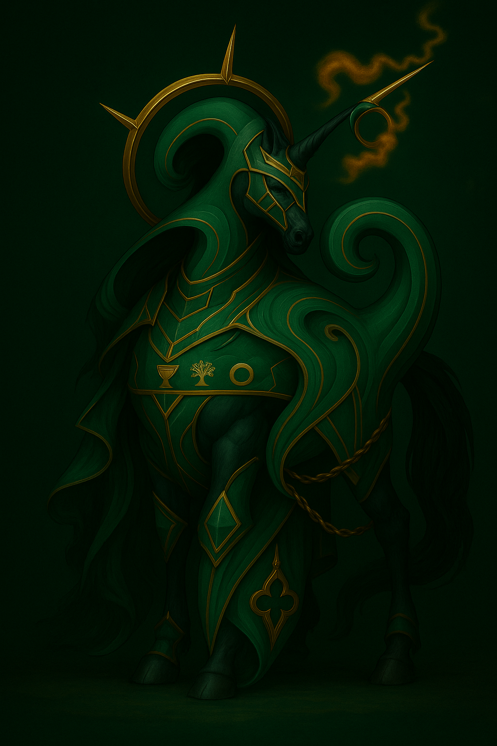 Klein Bottle Horse in Green