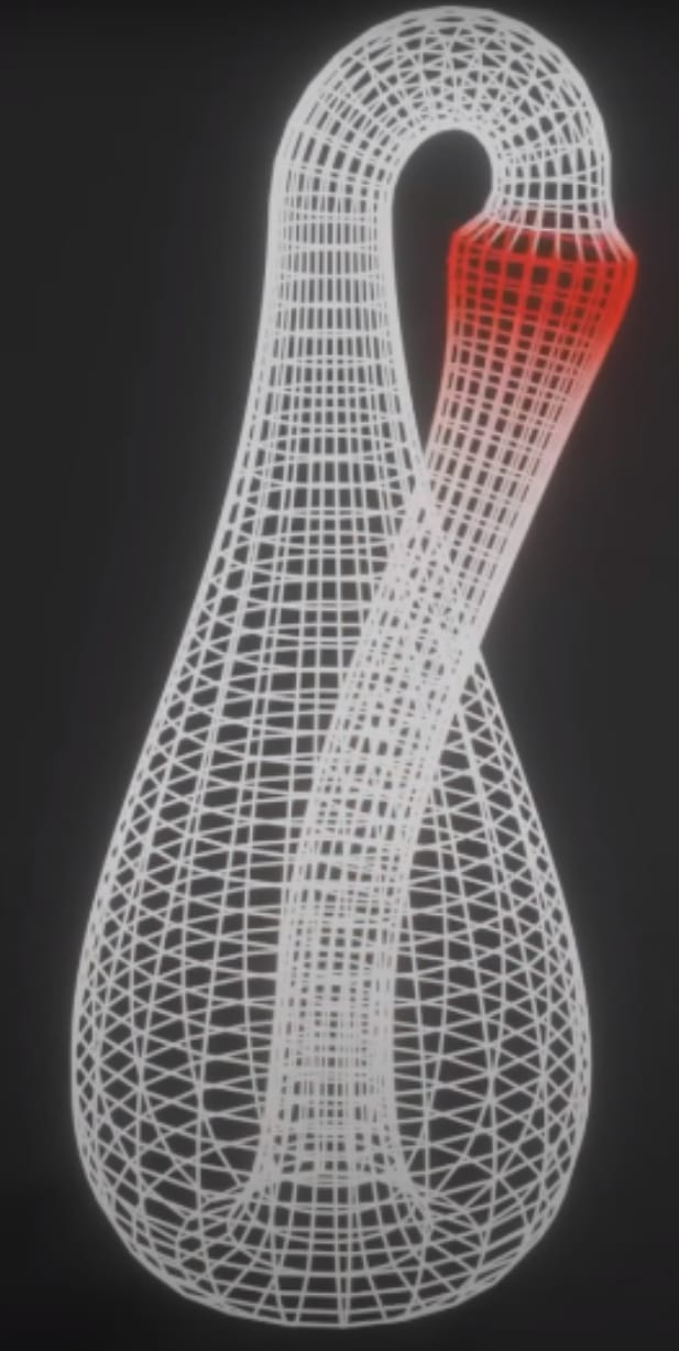 2. Mythical bottle (Scene 2 – Transparent Klein bottle)